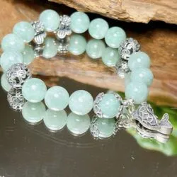 Vòng chuỗi ngọc Cẩm thạch Myanmar mix charm bạc - Hình ảnh 4