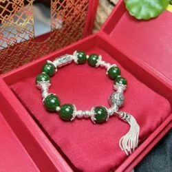 Vòng chuỗi Ngọc bích Canada mix bạc - Hình ảnh 6