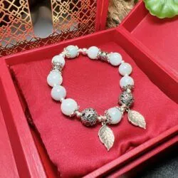 Vòng chuỗi ngọc Cẩm thạch Myanmar mix charm bạc