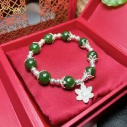 Vòng chuỗi Ngọc bích Canada mix bạc - Hình ảnh 5