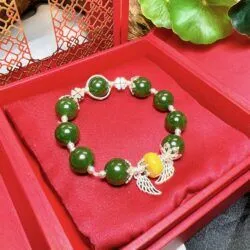 Vòng chuỗi Ngọc bích Canada mix bạc - Ảnh 4