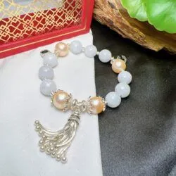 Vòng chuỗi ngọc Cẩm thạch Myanmar mix ngọc trai