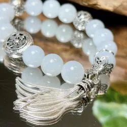 Vòng chuỗi ngọc Cẩm thạch Myanmar mix charm bạc - Ảnh 12