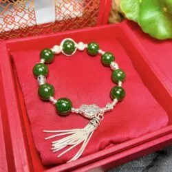 Vòng chuỗi Ngọc bích Canada mix bạc - Ảnh 6