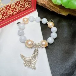 Vòng chuỗi ngọc Cẩm thạch Myanmar mix ngọc trai - Ảnh 2