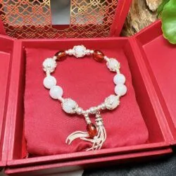Vòng chuỗi Bạch ngọc mix hổ phách - Ảnh 7