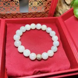 Vòng chuỗi ngọc Cẩm thạch Miến Điện mix bạc Vòng chuỗi ngọc Cẩm thạch Miến Điện mix bạc