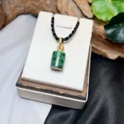 Mặt dây Lu thống ngọc Cẩm thạch Myanmar, vàng 18k