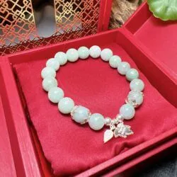Vòng chuỗi ngọc Cẩm thạch Myanmar mix charm bạc 925 - Ảnh 5