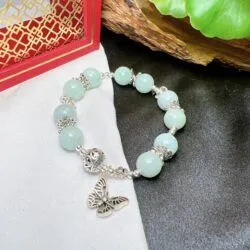 Vòng chuỗi ngọc Cẩm thạch Myanmar mix charm bạc - Ảnh 8