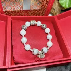 Vòng chuỗi ngọc Cẩm thạch Miến Điện mix charm bạc Vòng chuỗi ngọc Cẩm thạch Miến Điện mix charm bạc