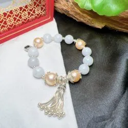 Vòng chuỗi ngọc Cẩm thạch Myanmar mix ngọc trai - Ảnh 3