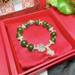 Vòng chuỗi Ngọc bích Canada mix charm bạc - Ảnh 5