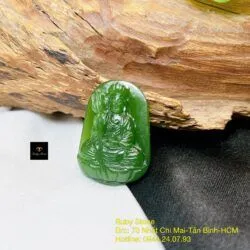 Địa tạng vương bồ tát Ngọc bích Canada chạm tay tinh xảo - Ảnh 5