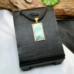 Mặt dây vô sự bài Phỉ thuý Myanmar, vàng 18k - Ảnh 7