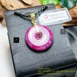 Mặt dây Đồng điếu Ruby Nam Phi, vàng 18k - Hình ảnh 2