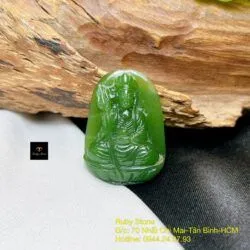 Địa tạng vương bồ tát Ngọc bích Canada chạm tay tinh xảo - Ảnh 6