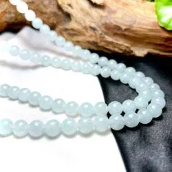 Vòng chuỗi cổ ngọc Phỉ thúy nếp băng Myanmar - Hình ảnh 5
