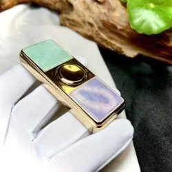 Bật lửa (hộp quẹt) ngọc Cẩm thạch Myanmar - Ảnh 3