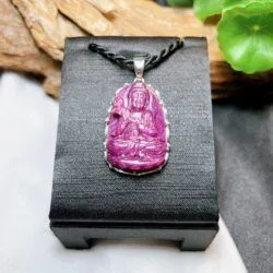 Đại thế chí bồ tát - Phật bản mệnh đá Ruby Nam Phi, bạc 925 - Hình ảnh 2