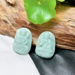 Phật bản mệnh ngọc Cẩm thạch dầu Miến Điện (hàng chạm thủ công) - Hình ảnh 5