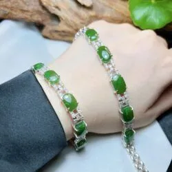 Lắc tay ngọc bích Canada, bạc 925 - Ảnh 6