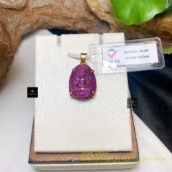 Phật bản mệnh Ruby mini, vàng 18k - Ảnh 3