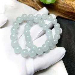 Vòng chuỗi ngọc Phỉ thúy nếp băng Myanmar 9.3 ly - Hình ảnh 5