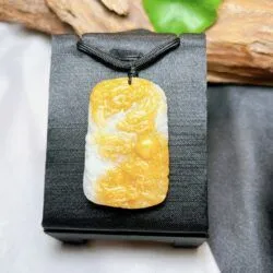 Mặt dây Cửu Long ngọc cẩm thạch huyết Myanmar - Ảnh 2
