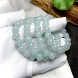 Vòng chuỗi ngọc Phỉ thúy nếp băng Myanmar 9.3 ly - Hình ảnh 3