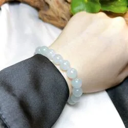 Vòng chuỗi ngọc Phỉ thúy nếp băng Myanmar 9.3 ly
