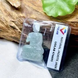 A Di Đà phật ngọc Cẩm thạch nếp băng Myanmar - Hình ảnh 3