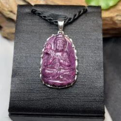 Đại thế chí bồ tát - Phật bản mệnh đá Ruby Nam Phi, bạc 925