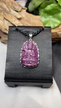 Đại thế chí bồ tát - Phật bản mệnh đá Ruby Nam Phi, bạc 925 - Hình ảnh 7