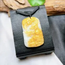Mặt dây Cửu Long ngọc cẩm thạch huyết Myanmar - Ảnh 3