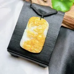 Mặt dây Cửu Long ngọc cẩm thạch huyết Myanmar - Ảnh 5