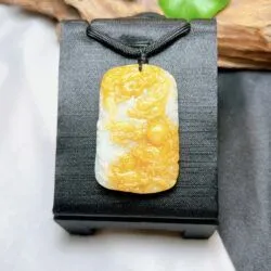 Mặt dây Cửu Long ngọc cẩm thạch huyết Myanmar