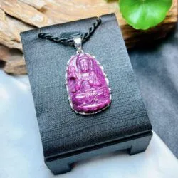 Đại thế chí bồ tát - Phật bản mệnh đá Ruby Nam Phi, bạc 925 - Hình ảnh 6