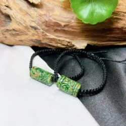 Lu thống ngọc Cẩm thạch Myanmar, chạm hoa văn cổ - Ảnh 3