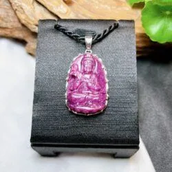 Đại thế chí bồ tát - Phật bản mệnh đá Ruby Nam Phi, bạc 925 - Hình ảnh 3