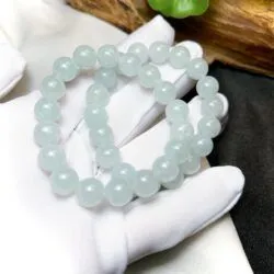 Vòng chuỗi ngọc Phỉ thúy nếp băng Myanmar 9.3 ly - Hình ảnh 4