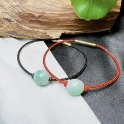 Vòng lu thống ngọc Cẩm thạch xanh lý táo Myanmar - Hình ảnh 3