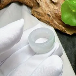 Nhẫn càn long ngọc Cẩm thạch phớt xanh - Hình ảnh 7