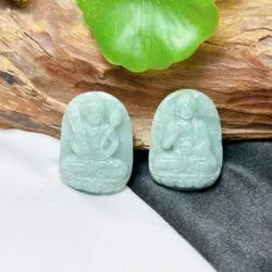 Phật bản mệnh ngọc Cẩm thạch dầu Miến Điện (hàng chạm thủ công) - Hình ảnh 3