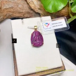 Phật bản mệnh Ruby mini, vàng 18k - Ảnh 5