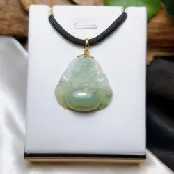 Phật Di Lặc ngọc Phỉ thúy Myanmar 3 màu