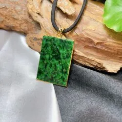 Mặt dây vô sự bài ngọc Cẩm thạch sơn thủy Myanmar - Hình ảnh 5
