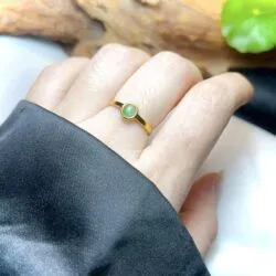 Nhẫn ngọc phỉ thúy Myanmar, vàng 18k