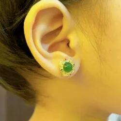 Khuyên tai Ngọc bích Canada, bạc 925 - Hình ảnh 6