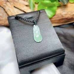 Mặt dây hạt đậu Ngọc cẩm thạch Miến Điện - Ảnh 2